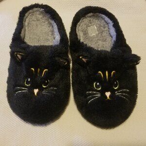 black cat slippers